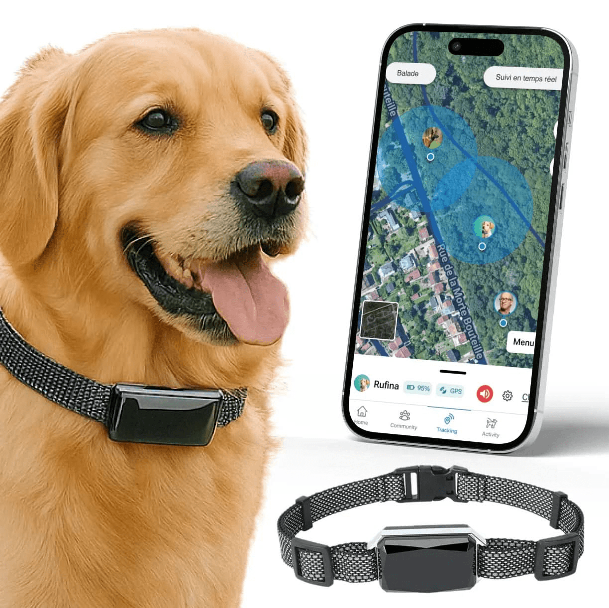 Viva - GPS 4G pour chien | Suivi en temps réel & abonnement remboursé - Bixar