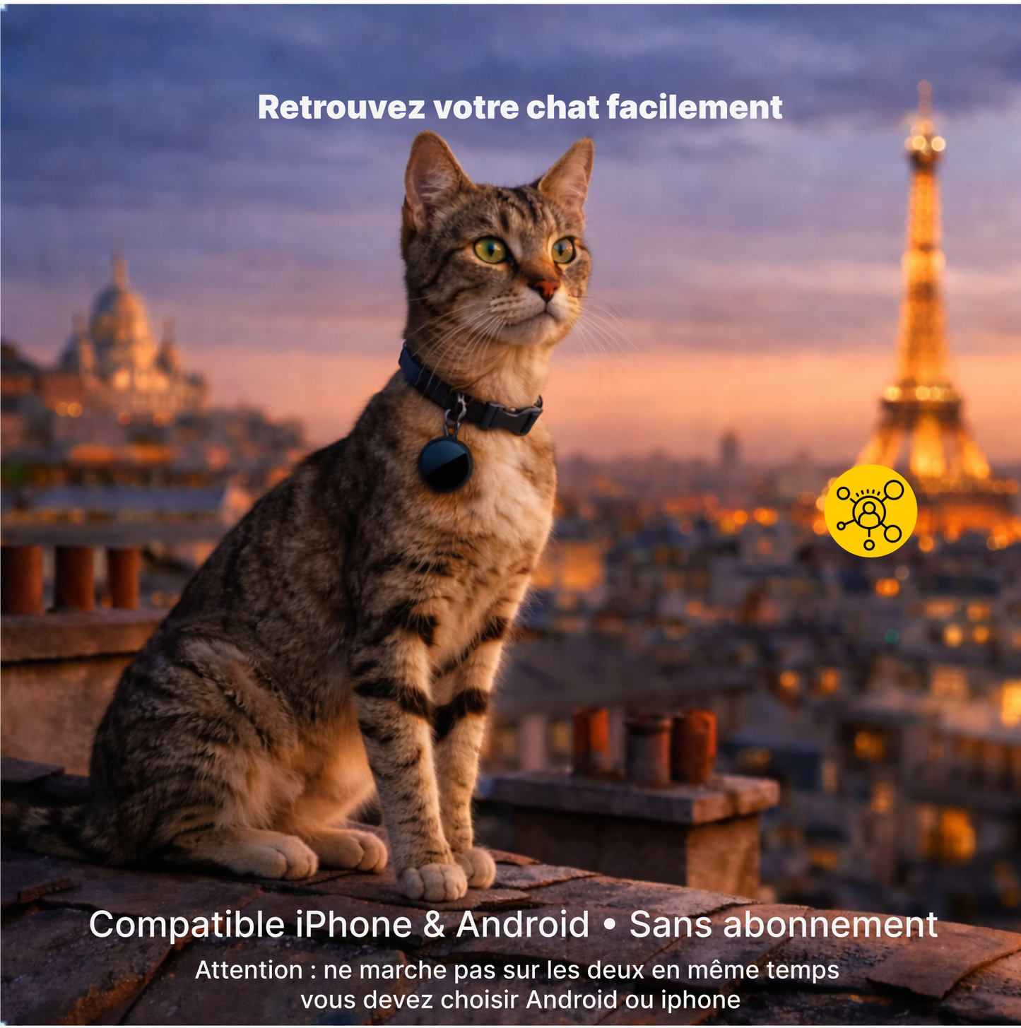 Wirelesstag dual– Traceur sans abonnement chien chat