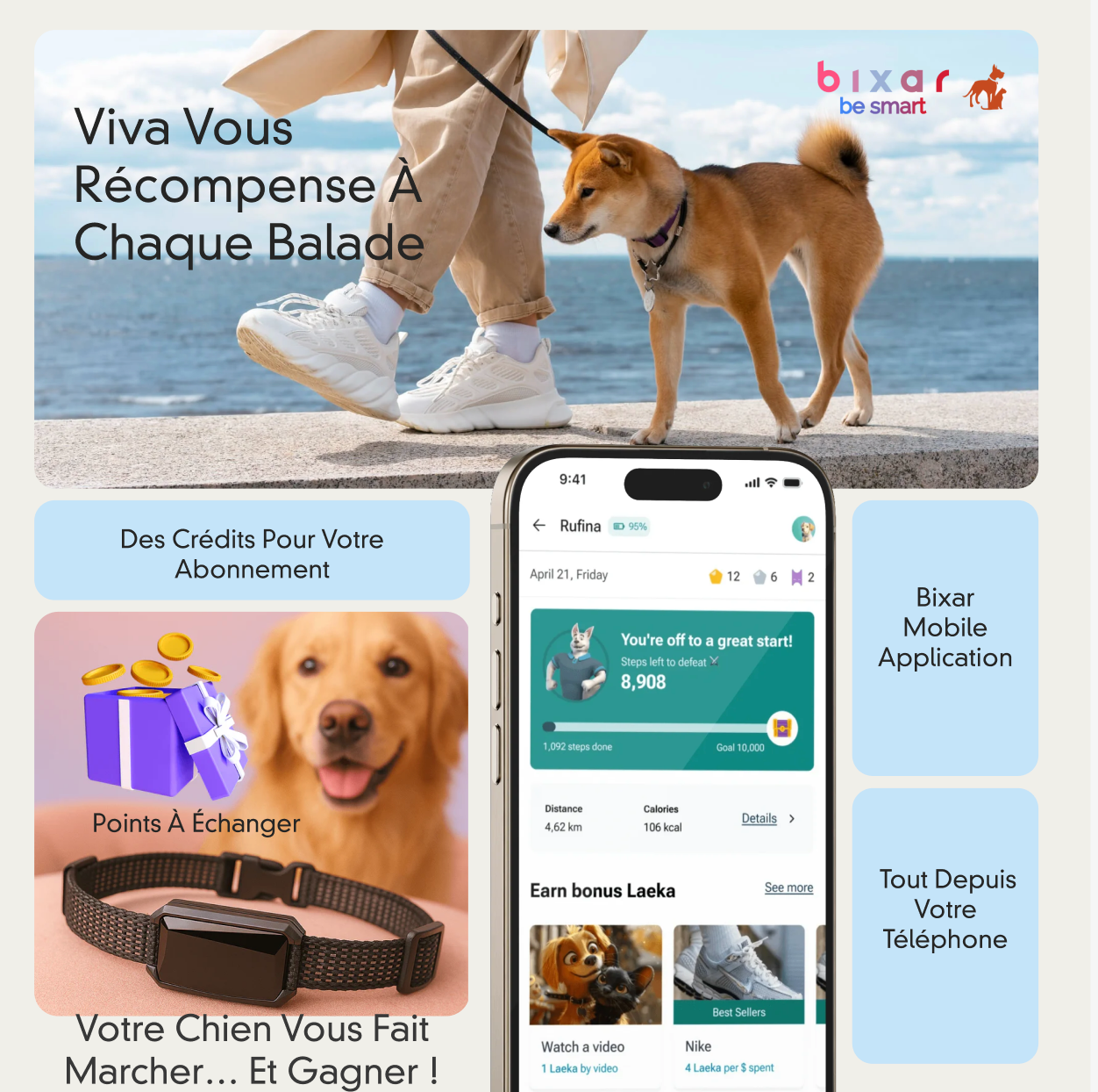 Viva+ GPS 4G pour chien | 1 an d'abonnement inclus | Suivi en temps réel