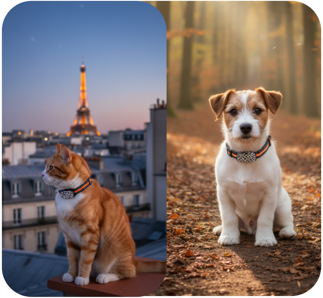 Viva+mini GPS 4G pour chien et chat | 1 an d'abonnement inclus | Suivi en temps réel