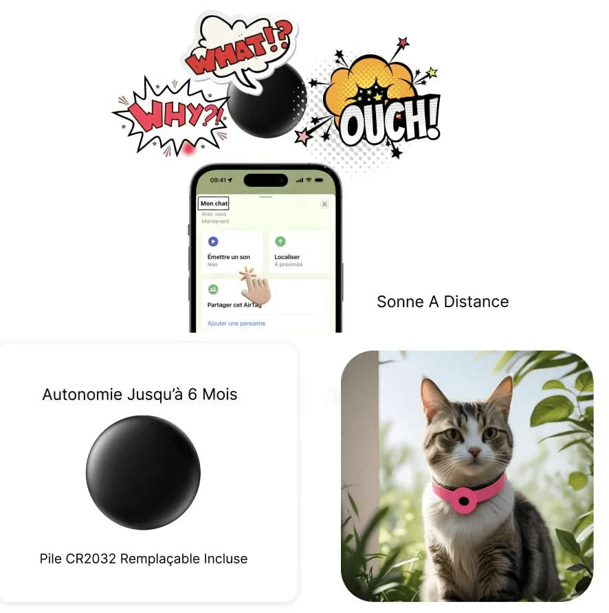 SmartTag – Traceur sans abonnement chien chat - Bixar